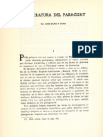 La Literatura Del Paraguay Por José Sanz Díaz