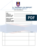 Industrial Training Log Report: Semester Sept 2020 - Feb 2021