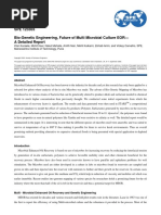 SPE 123303 Bio-Genetic Engineering, Future of Multi Microbial Culture EOR - A Detailed Report