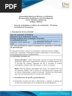 Guía de Actividades y Rúbrica de Evaluación - Pre Tarea - Actividad de Presaberes