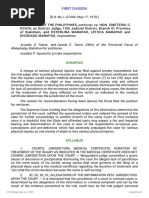 Petitioner vs. vs. Respondents Arcadio D. Fabria Camilo E Tamin, O Ce of The Provincial Fiscal of Malaybalay, Bukidnon Eusebio P Aquino