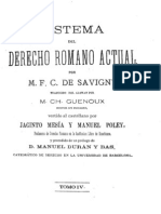 Sistema Del Derecho Romano Actual - Tomo IV.