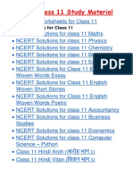 CBSE Study Materials For Class 11