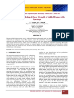 Finite Element Modeling of Shear Strength of Infilled Frames With Openings