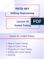 PETE 661: Drilling Engineering Lesson 16 Coiled Tubing