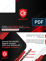 Unique Fantasy Cricket Game - MyGreat11 