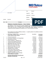 Budgetary Quotation Summary - Sensor Update: M/D Totco