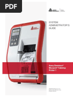 System Administrator'S Guide: Avery Dennison Monarch Tabletop Printer 1