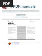 User Manual ROLAND EXR 7S E PDF