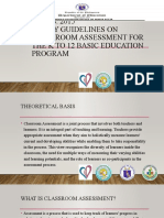 DO 8, S. 2015 Policy Guidelines On Classroom Assessment For The K To 12 Basic Education Program