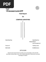 Field Report On Compass Surveying: Submitted By: Submitted To