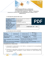 Guía de Actividades y Rúbrica de Evaluación - Tarea 1 - Elementos Históricos y Teóricos de La Psicopatología de La Niñez y La Adolescencia 2