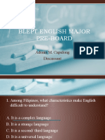 Blept English Major Pre-Board