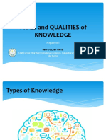 Types and Qualities of Knowledge