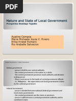 Nature and State of Local Government