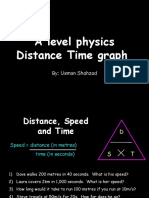 A Level Physics Distance Time Graph