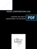 Rand Corporation USA How To Disintegrate Muslim World