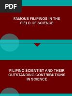 Famous Filipinos in The Field of Science