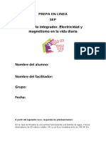 Proyecto Integrador. Electricidad y Magnetismo en La Vida Diaria