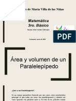 Tema 1 - Aplicación Área y Volumen de Un Paralelepipedo