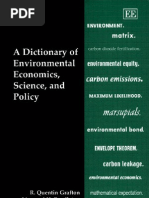 A Dictionary of Environmental Economics