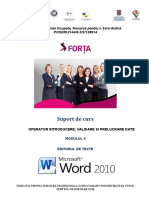 Modul4 Editorul de Texte MS Word 2010 FPIPCJ