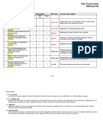 Risk Assessment Worksheet - Refinery E&I