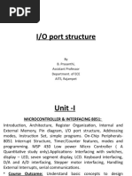 I/O Port Structure: by B. Prasanthi, Assistant Professor Department. of ECE AITS, Rajampet