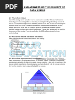 Questions and Answers On The Concept of Data Mining