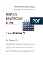 Arreglos Bidimensionales en Java