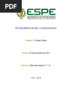 Fundamentos de La Pedagogía