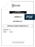 Xhosa HL P2 QP GR12 Sept 2017 PDF