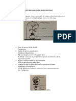 Transpiration Diagram-Based Questions