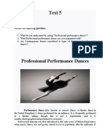 Text 5 Professional Performance Dances