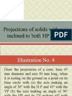 Projections of Solids With Axis Inclined To Both HP and VP