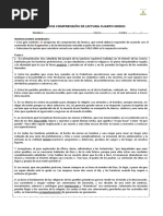 Ejercicios Comprensión de Lectura 4° Medio #1