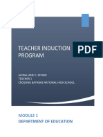 Teacher Induction Program: Department of Education