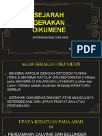 Sejarah Gerakan Oikumene Internasional Dan Asia