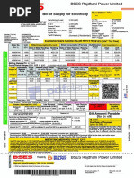 Bill of Supply For Electricity: Tariff Category: Domestic (Residential)