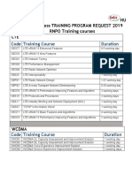 HU Awei Wireless Training Program Request 2019 RNPO Training Courses LTE