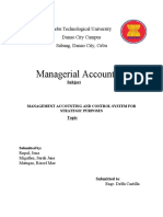 Management Accounting and Control System For Strategic Purposes