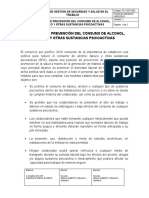 PLT-SST-002 Política de Prevención Del Consumo de Alcohol, Tabaco y Otras Sustancias Psicoactivas