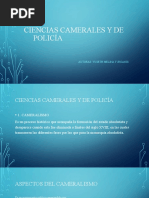 Ciencias Camerales y de Policía. Melina y Jhoanis