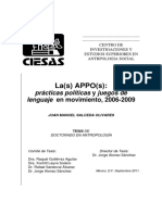 La APPO: Prácticas Políticas y Juegos de Lenguaje en Movimiento Oaxaca 2006 - 2009