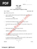 MC-102 (214 K - Legal Principles Through Case Study) - LLB SEM - 4 (2018)