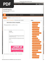 Sample Contracts: Resignation Letter