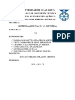 Evaluación Del Cumplimiento de Normativa Ambiental Vigente