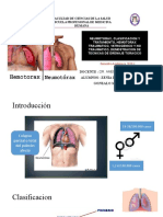 4) Neumotórax, Clasificación y Tratamiento, Hemotórax Traumático, Iatrogénico y No Traumático, Demostración de Técnicas de Drenaje Torácico