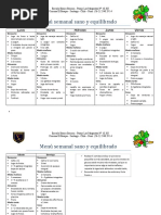 Documentos Menu Semanal Sano y Equilibrado PDF