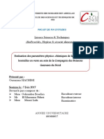 Evaluation Des Parametres Phys - Oumayma HACHIMI - 3872 PDF